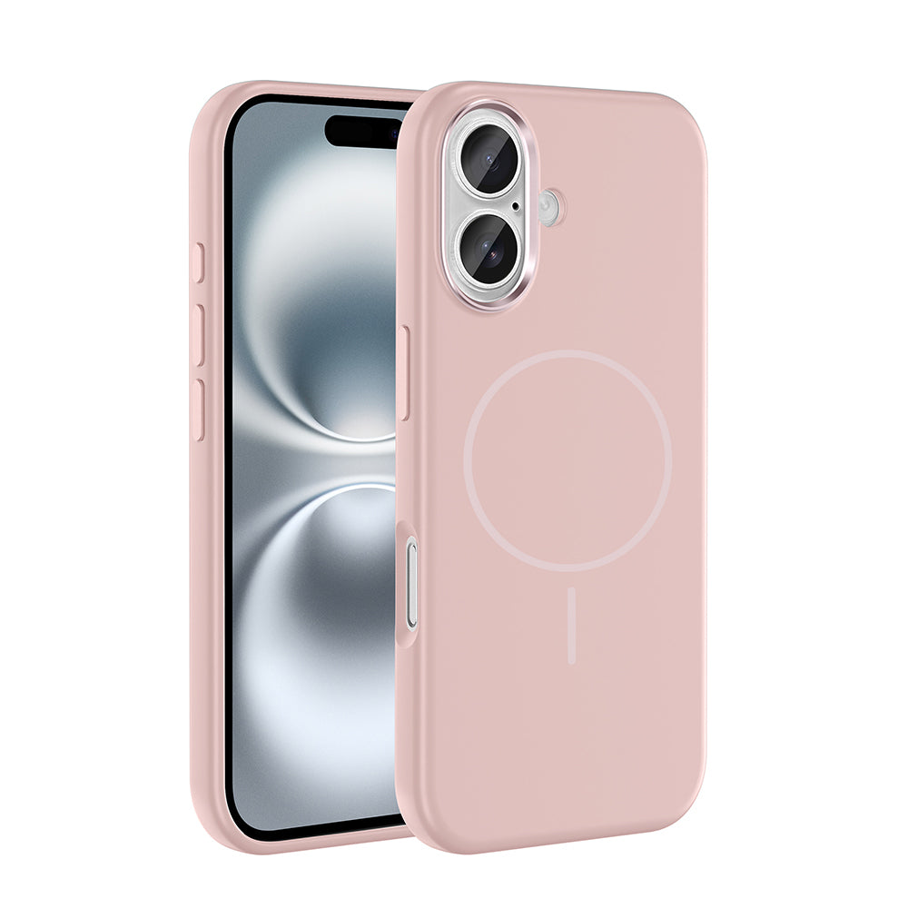 Apple iPhone 16 Uyumlu Kılıf M-Safe Şarj Özellikli Metal Kamera Çerçeveli Zore Edi Silikon Kapak