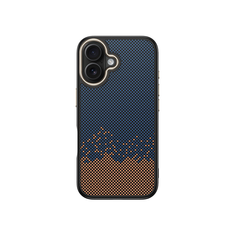 Apple iPhone 16 Uyumlu Kılıf M-safe Şarj Özellikli Karbon Fiber Görünümlü Zore Antina Kapak
