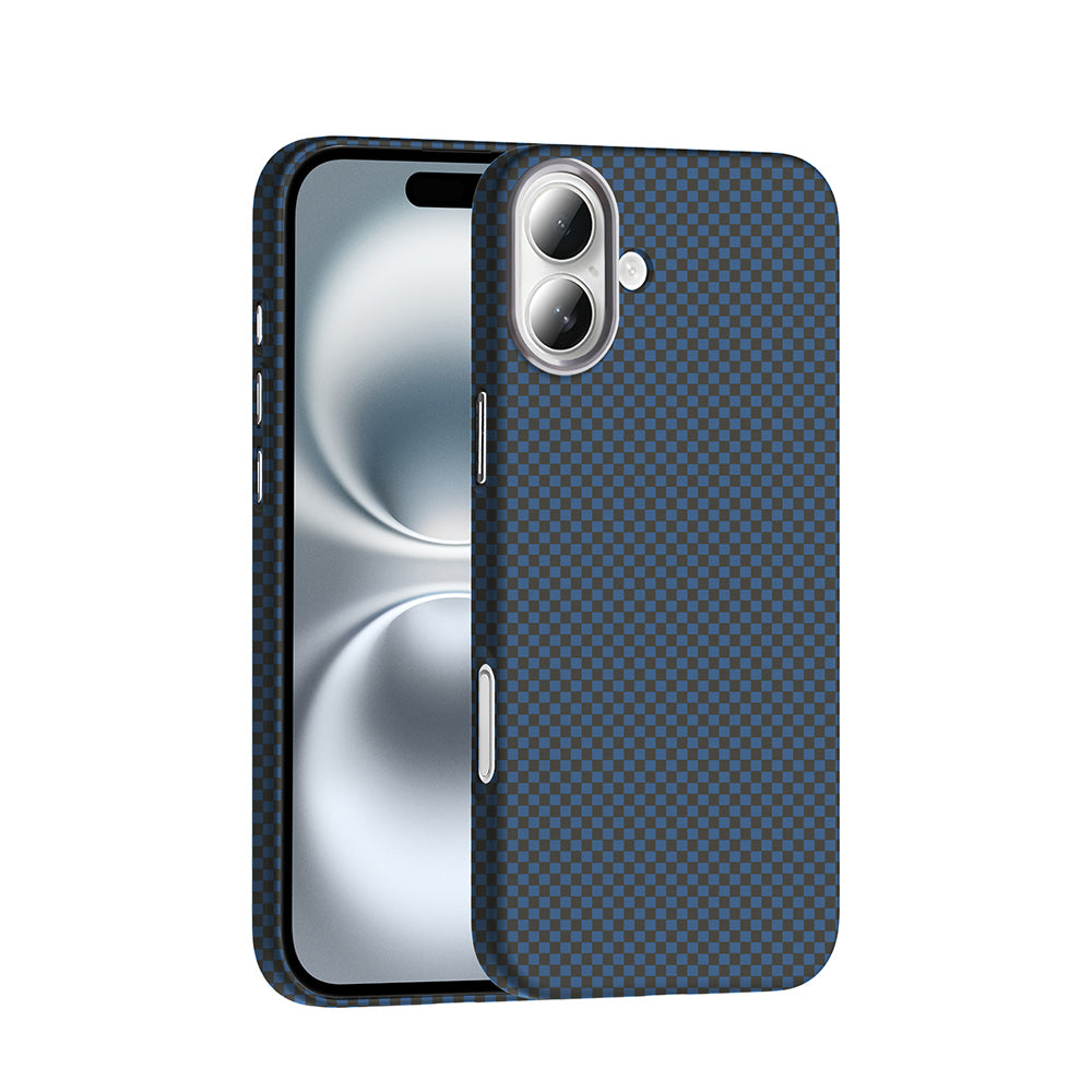 Apple iPhone 16 Uyumlu Kılıf M-safe Şarj Özellikli Karbon Fiber Görünümlü Zore Gros Kapak