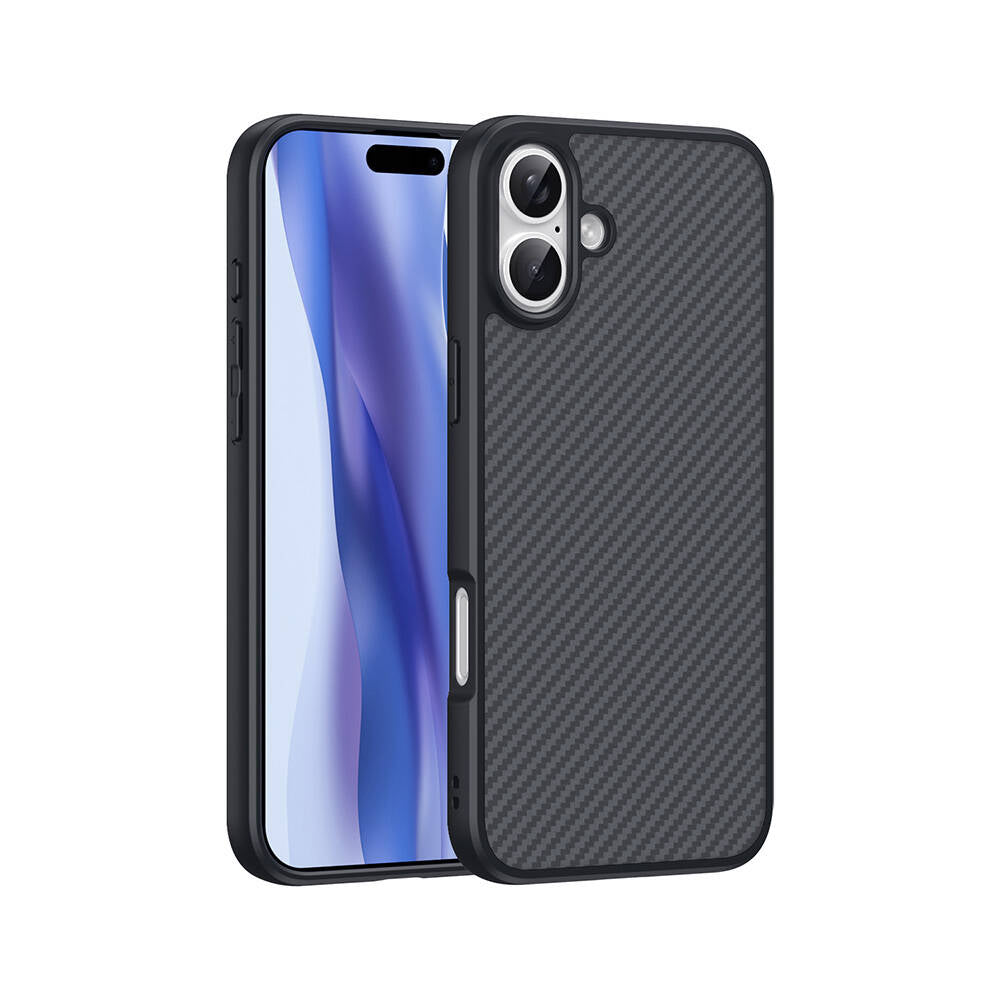 Apple iPhone 16 Uyumlu Kılıf M-safe Şarj Özellikli Karbon Fiber Tasarımlı Zore Elnino Kapak