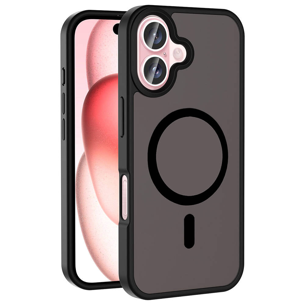 Apple iPhone 16 Uyumlu Kılıf M-safe Şarj Özellikli Mat Arka Yüzey Zore Sio Kapak