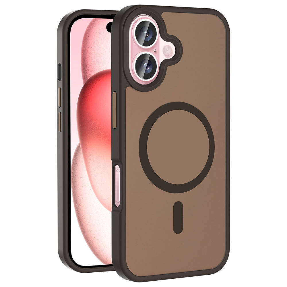 Apple iPhone 16 Uyumlu Kılıf M-safe Şarj Özellikli Mat Arka Yüzey Zore Sio Kapak