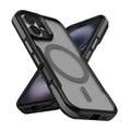 Apple iPhone 16 Uyumlu Kılıf M-safe Şarj Özellikli Renkli Kenar Airbag Şeritli Zore Lamer Kapak