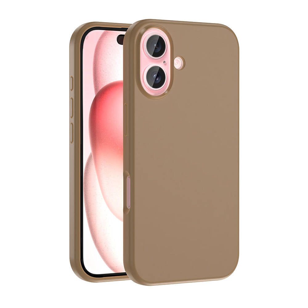 Apple iPhone 16 Uyumlu Kılıf M-safe Şarj Özellikli Sıvı Teknolojili Silinebilir Sert Zore Kivi Kapak