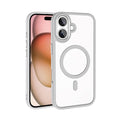 Apple iPhone 16 Uyumlu Kılıf Wireless Şarj Özellikli Zore Krom M-safe Silikon Kapak