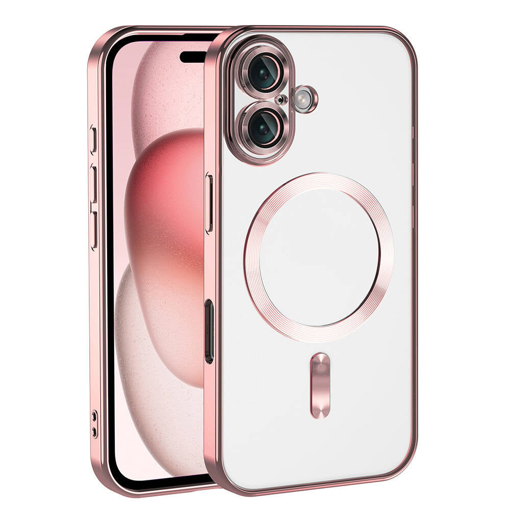 Apple iPhone 16 Plus Uyumlu Kılıf Kamera Korumalı M-safe Wireless Şarj Özellikli Zore Demre Kapak