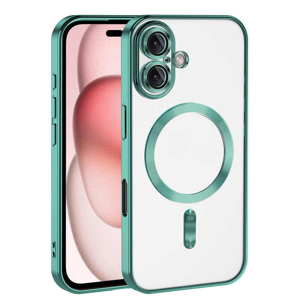 Apple iPhone 16 Plus Uyumlu Kılıf Kamera Korumalı M-safe Wireless Şarj Özellikli Zore Demre Kapak