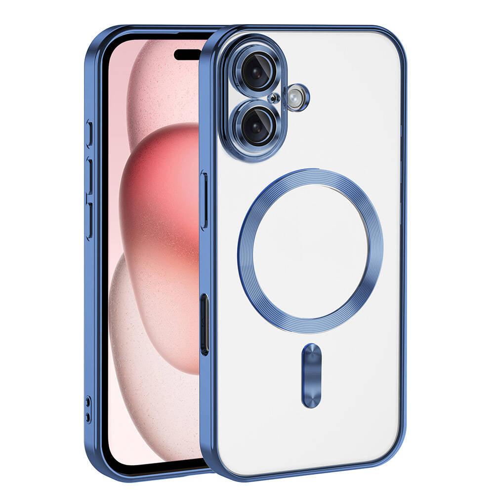 Apple iPhone 16 Plus Uyumlu Kılıf Kamera Korumalı M-safe Wireless Şarj Özellikli Zore Demre Kapak