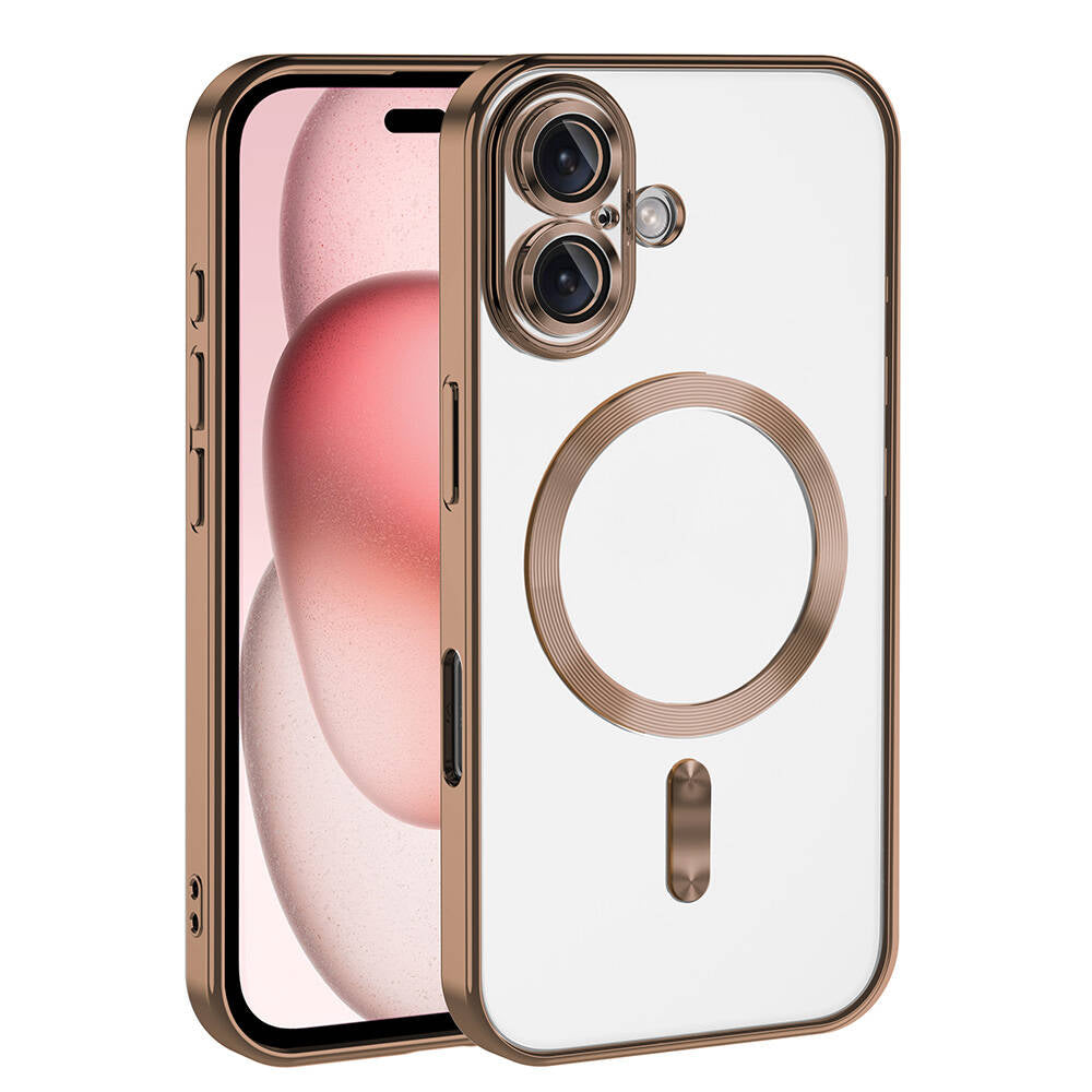 Apple iPhone 16 Plus Uyumlu Kılıf Kamera Korumalı M-safe Wireless Şarj Özellikli Zore Demre Kapak