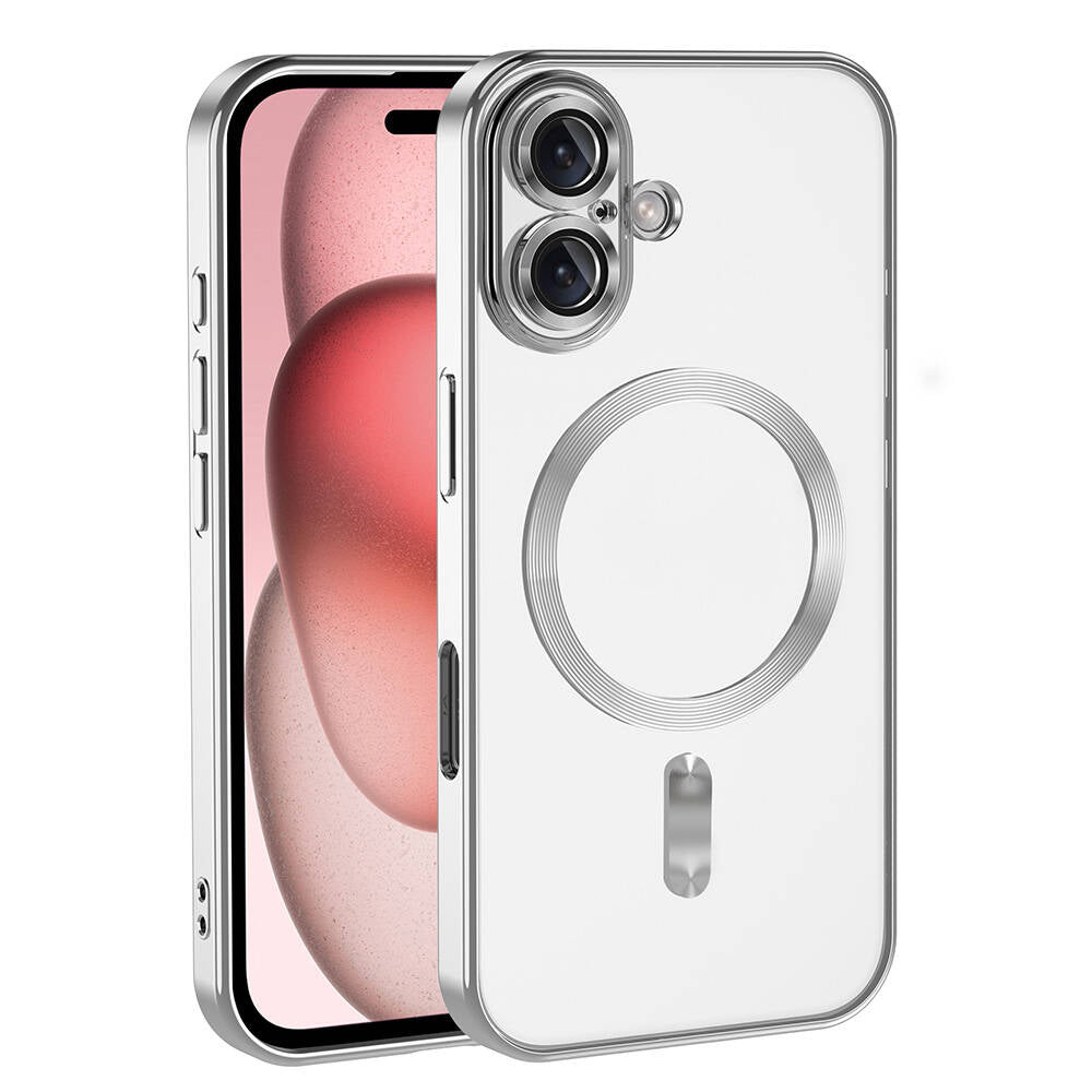 Apple iPhone 16 Plus Uyumlu Kılıf Kamera Korumalı M-safe Wireless Şarj Özellikli Zore Demre Kapak