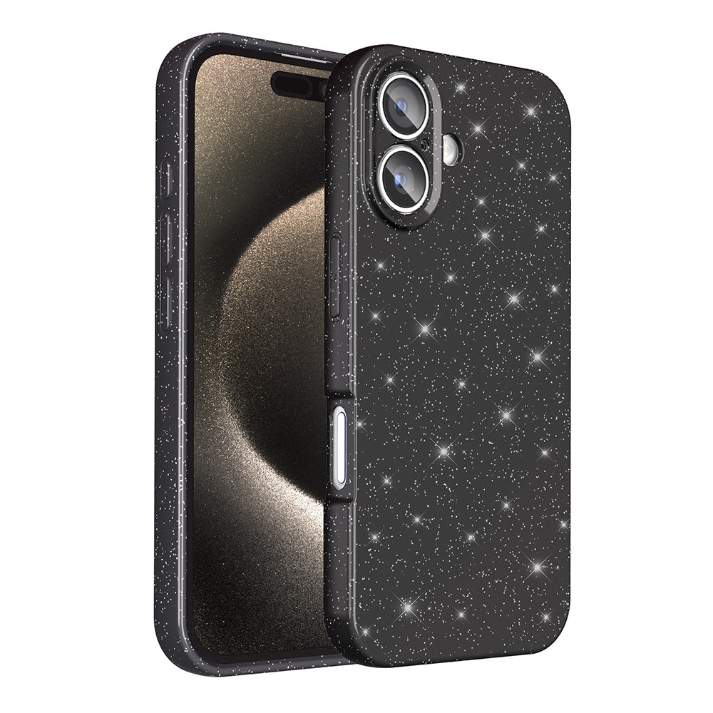 Apple iPhone 16 Plus Uyumlu Kılıf Kamera Korumalı Simli Lüks Zore Koton Kapak