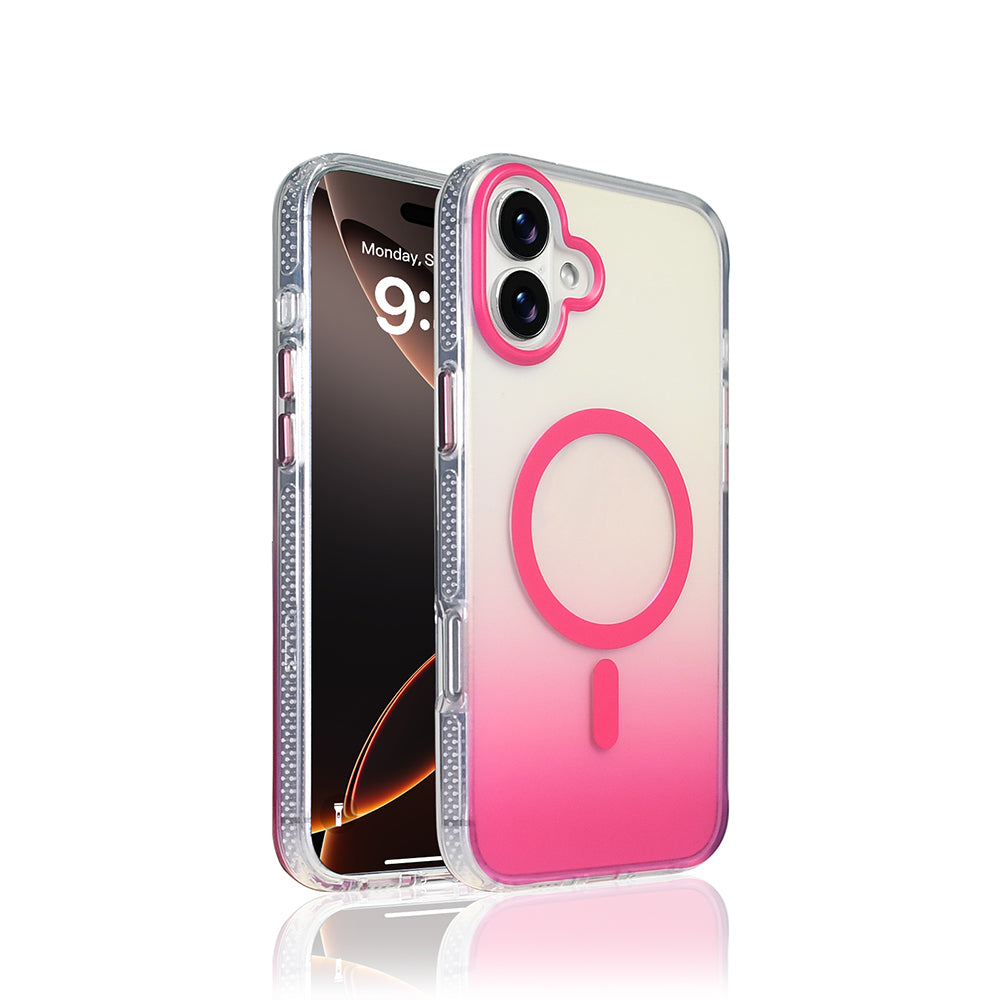 Apple iPhone 16 Plus Uyumlu Kılıf M-safe Şarj Özellikli Transparan Renk Geçişli Zore Toros Kapak