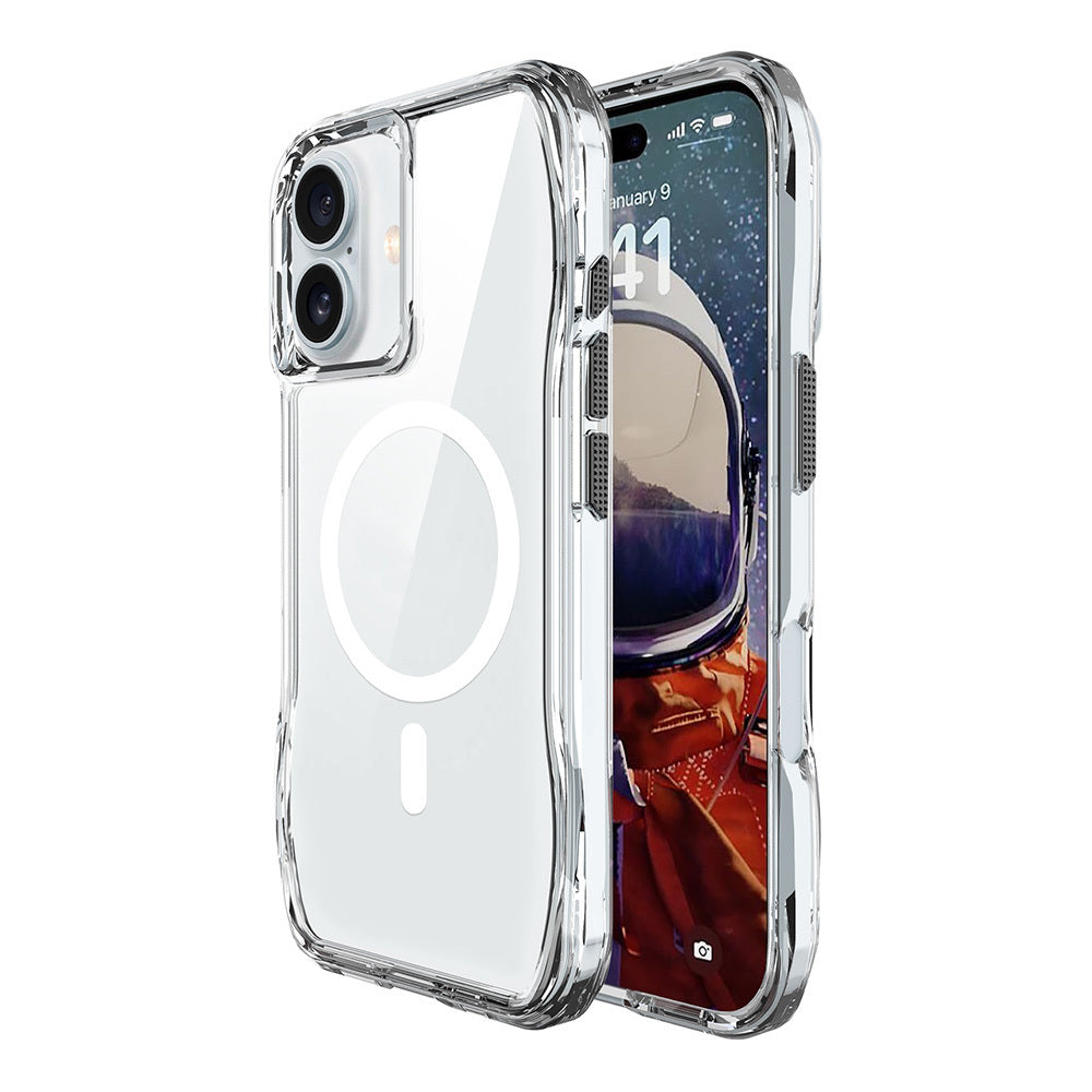 Apple iPhone 16 Plus Uyumlu Kılıf M-safe Şarj Özellikli Airbagli Şeffaf Zore İncek Kapak