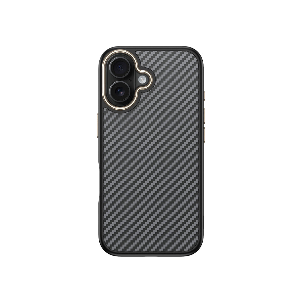 Apple iPhone 16 Plus Uyumlu Kılıf M-safe Şarj Özellikli Karbon Fiber Görünümlü Zore Antina Kapak