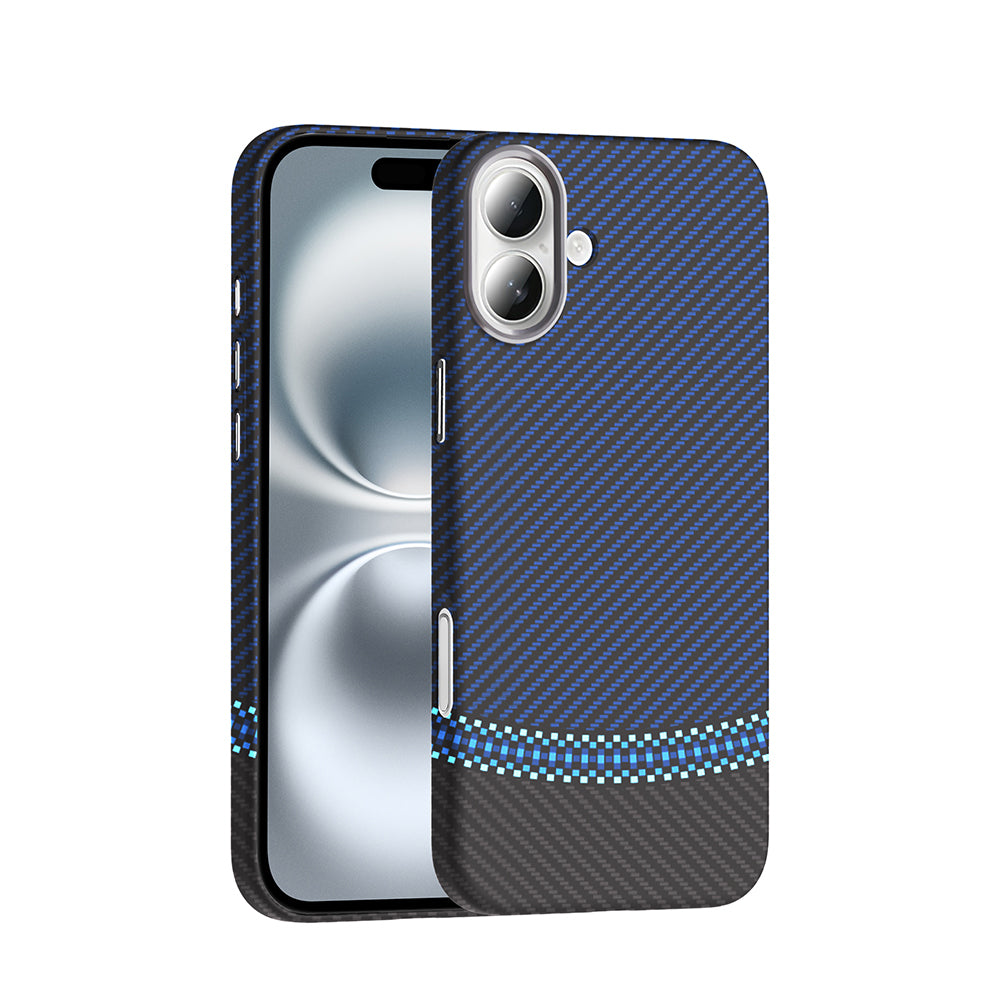 Apple iPhone 16 Plus Uyumlu Kılıf M-safe Şarj Özellikli Karbon Fiber Görünümlü Zore Gros Kapak