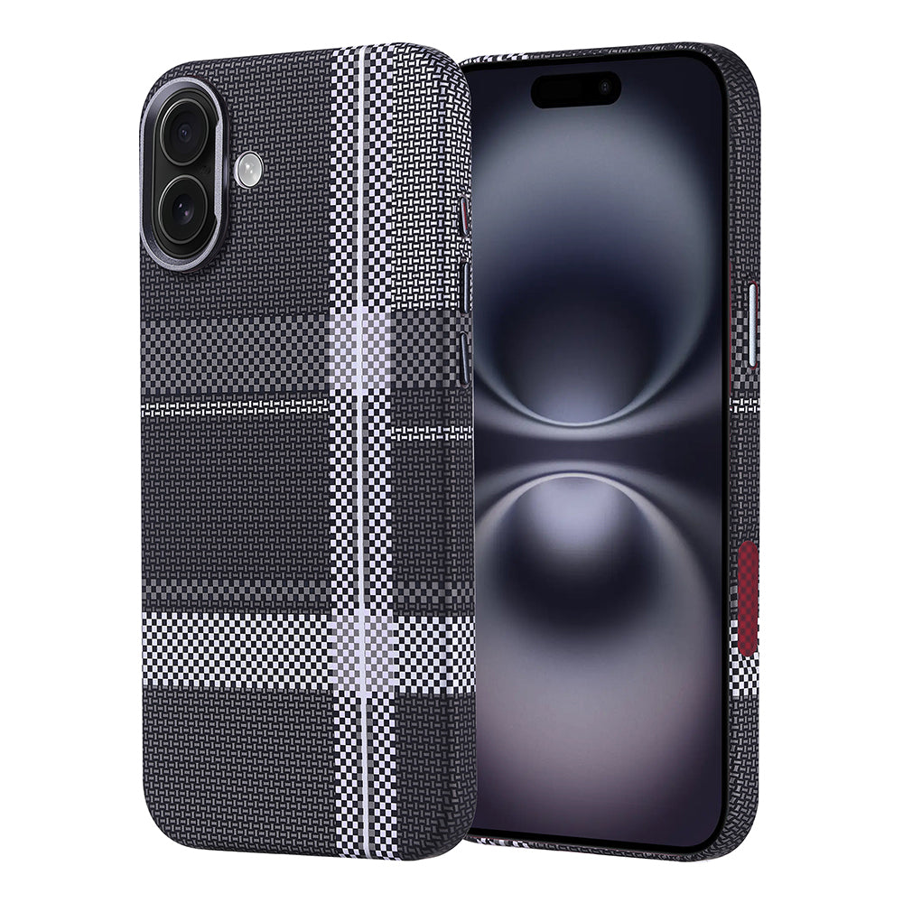 Apple iPhone 16 Plus Uyumlu Kılıf M-safe Şarj Özellikli Karbon Fiber Görünümlü Zore Nekst Kapak