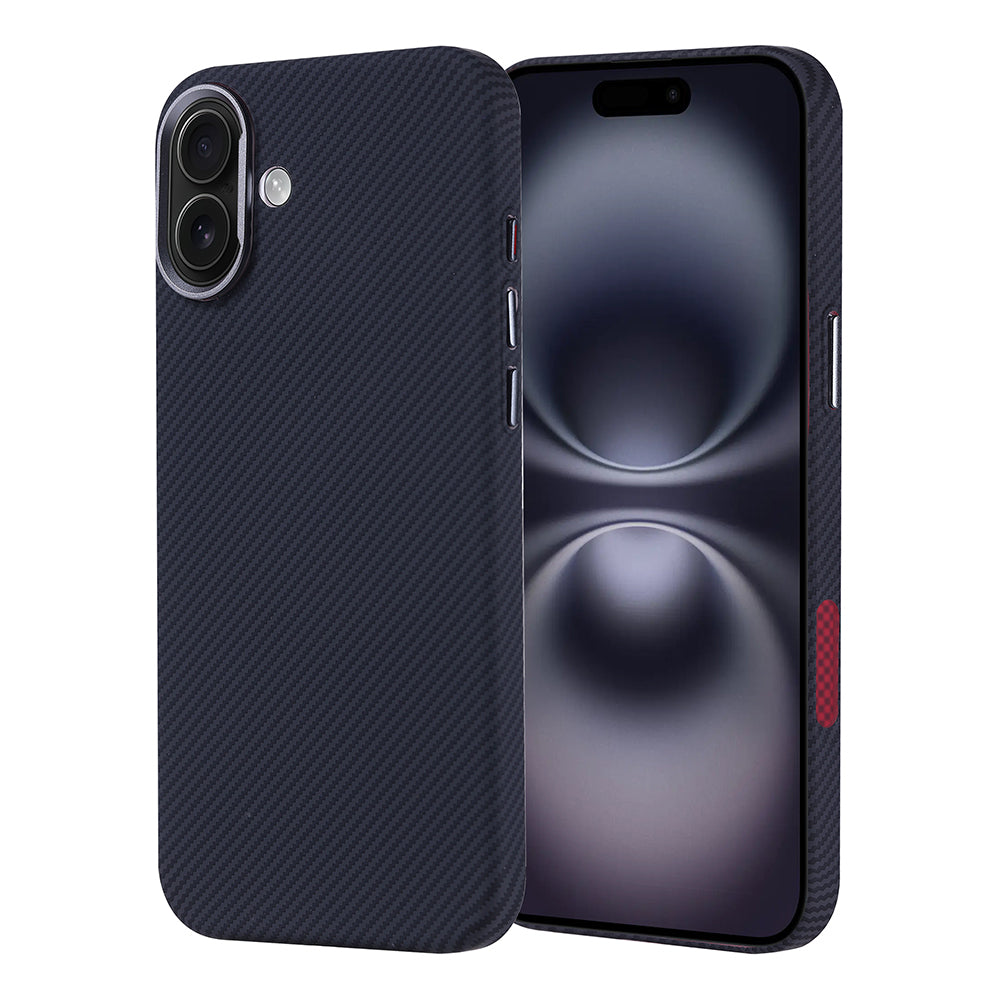 Apple iPhone 16 Plus Uyumlu Kılıf M-safe Şarj Özellikli Karbon Fiber Görünümlü Zore Nekst Kapak