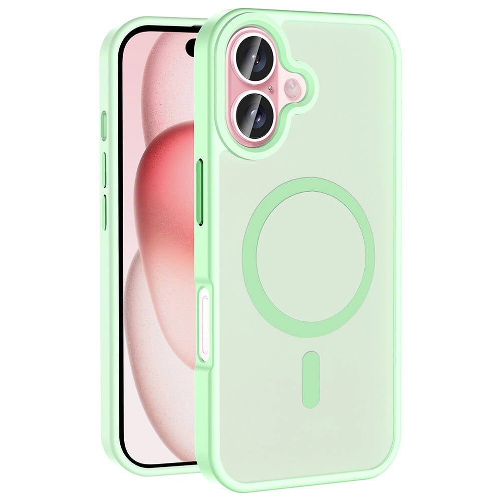 Apple iPhone 16 Plus Uyumlu Kılıf M-safe Şarj Özellikli Mat Arka Yüzey Zore Sio Kapak