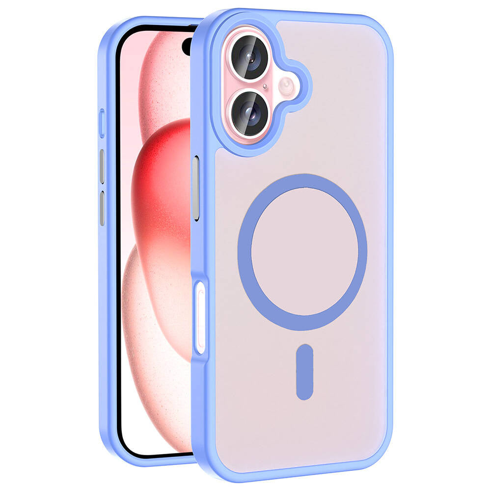 Apple iPhone 16 Plus Uyumlu Kılıf M-safe Şarj Özellikli Mat Arka Yüzey Zore Sio Kapak