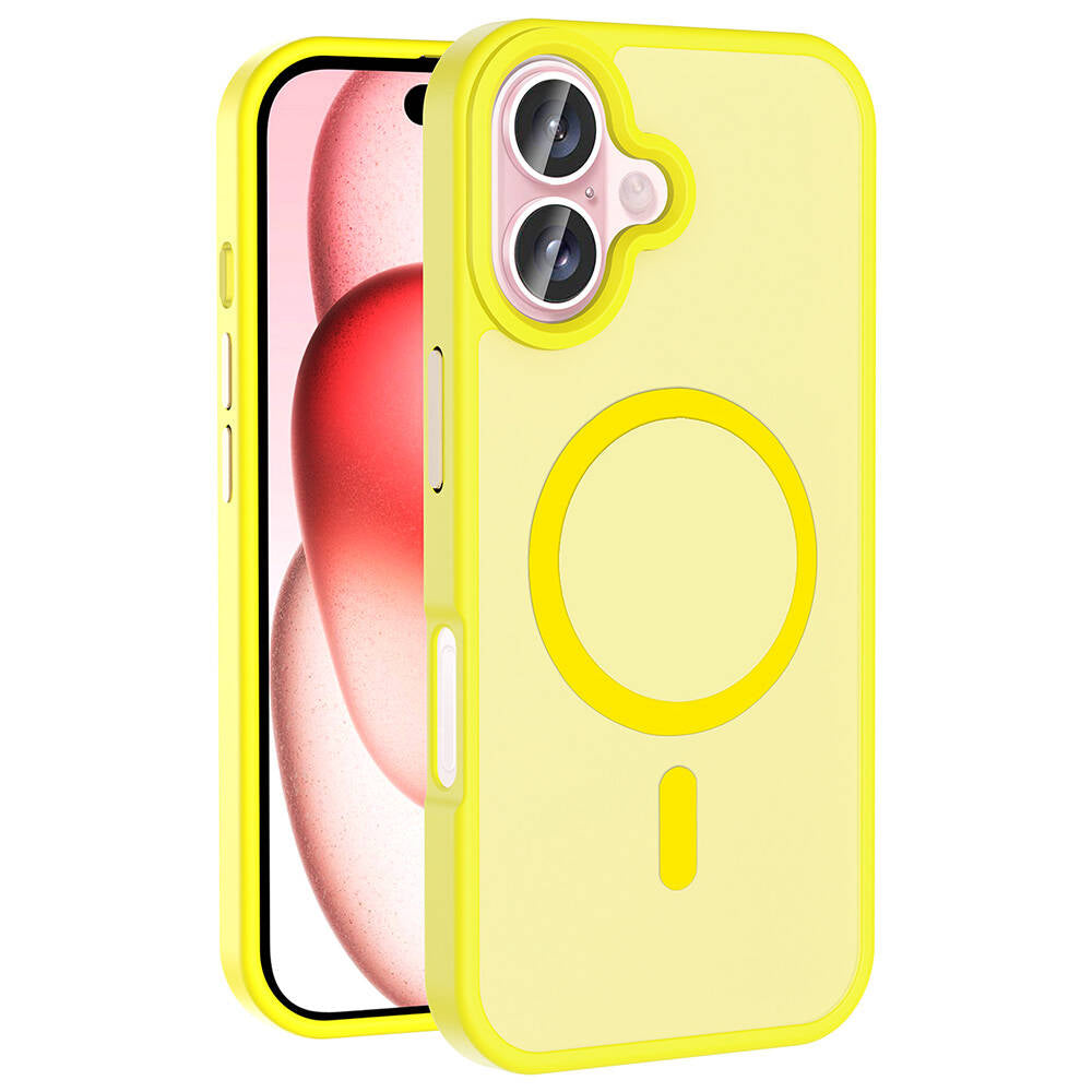 Apple iPhone 16 Plus Uyumlu Kılıf M-safe Şarj Özellikli Mat Arka Yüzey Zore Sio Kapak