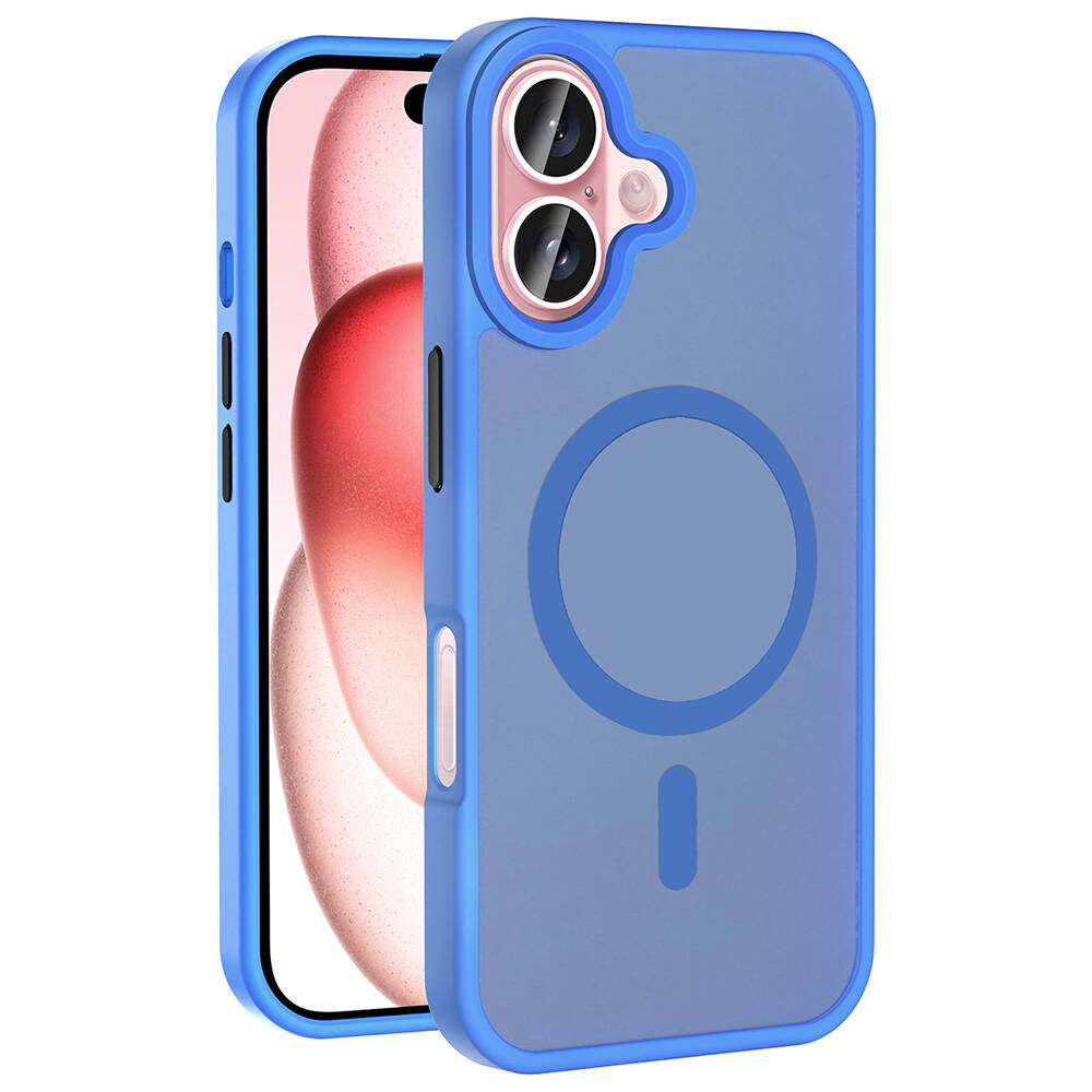 Apple iPhone 16 Plus Uyumlu Kılıf M-safe Şarj Özellikli Mat Arka Yüzey Zore Sio Kapak