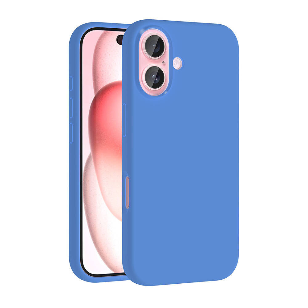 Apple iPhone 16 Plus Uyumlu Kılıf M-safe Şarj Özellikli Sıvı Teknolojili Silinebilir Sert Zore Kivi Kapak