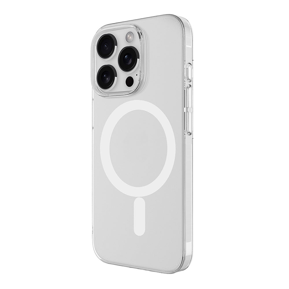 Apple iPhone 16 Pro Kamera Korumalı M-Safe Şarj Özellikli Şeffaf Zore London Sert PC Kapak