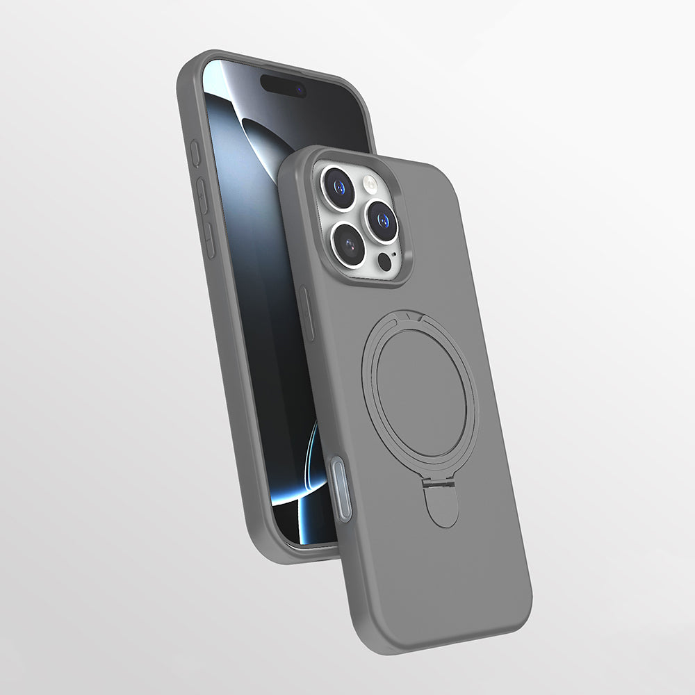 Apple iPhone 16 Pro Uyumlu Kılıf M-safe Şarj Özellikli Standlı Zore Samara Kapak