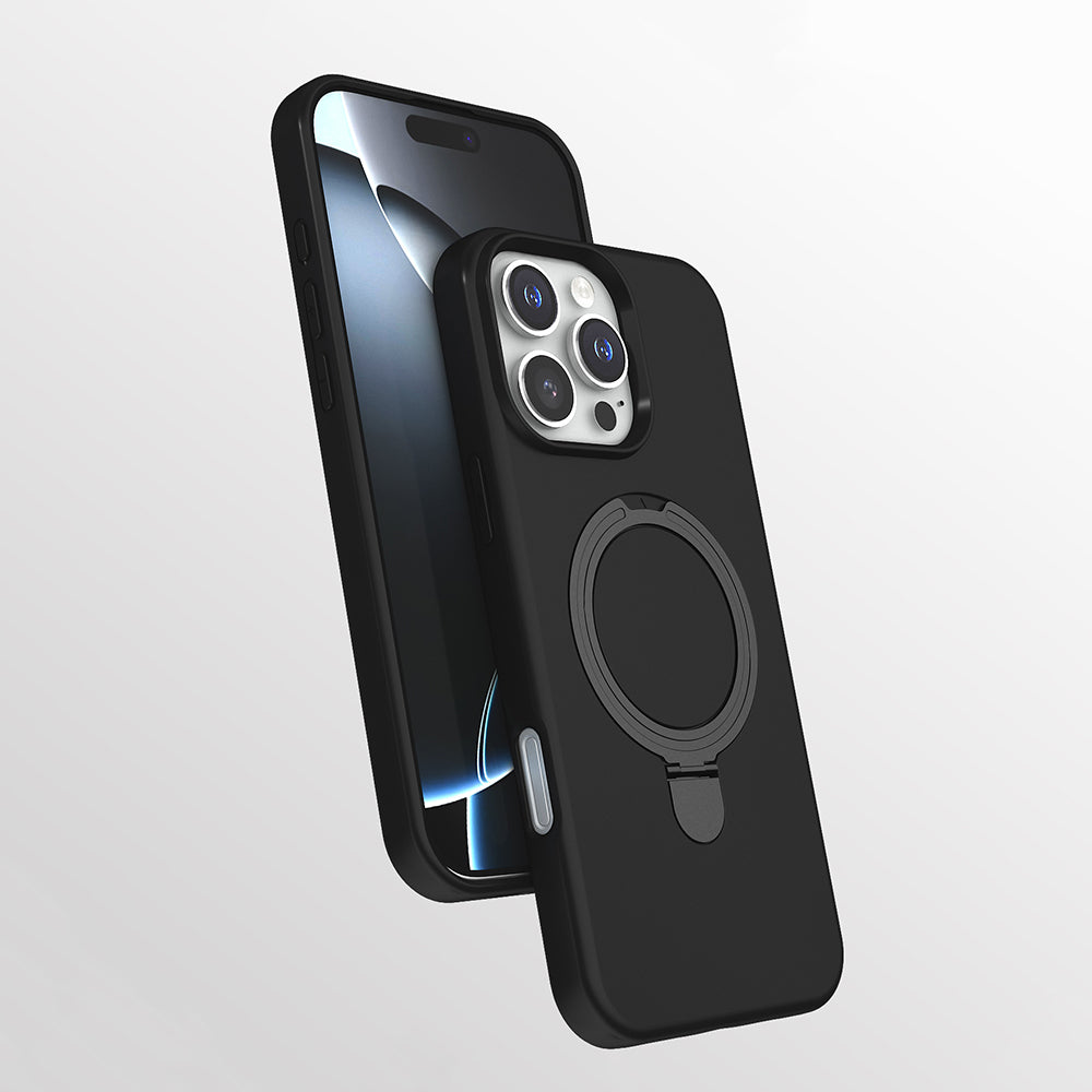 Apple iPhone 16 Pro Uyumlu Kılıf M-safe Şarj Özellikli Standlı Zore Samara Kapak