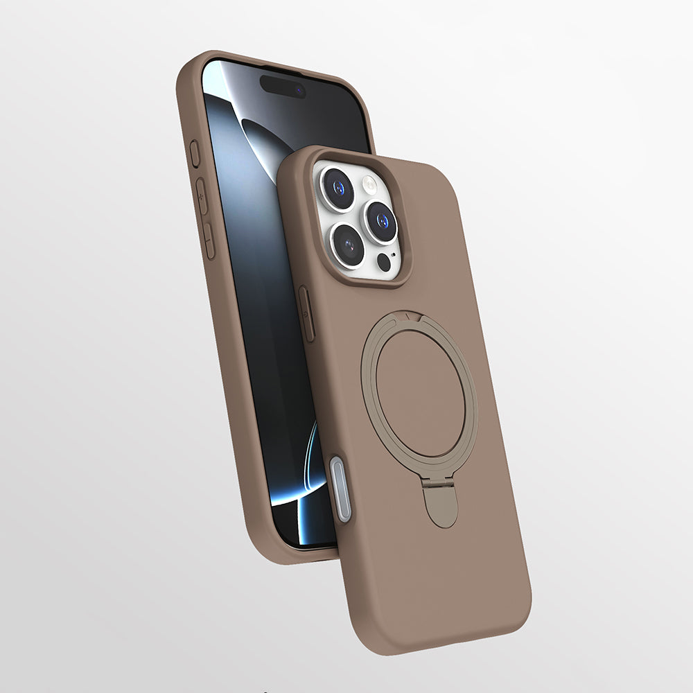 Apple iPhone 16 Pro Uyumlu Kılıf M-safe Şarj Özellikli Standlı Zore Samara Kapak