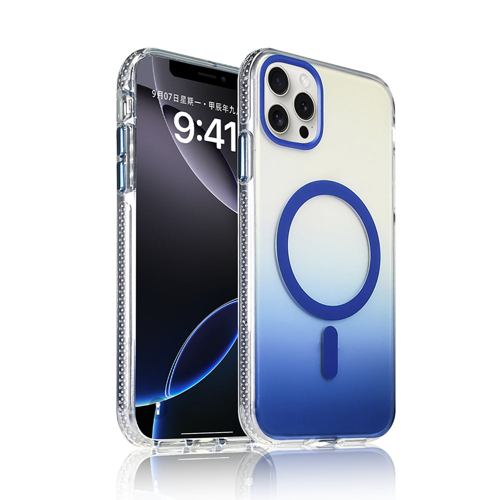Apple iPhone 16 Pro Uyumlu Kılıf M-safe Şarj Özellikli Transparan Renk Geçişli Zore Toros Kapak