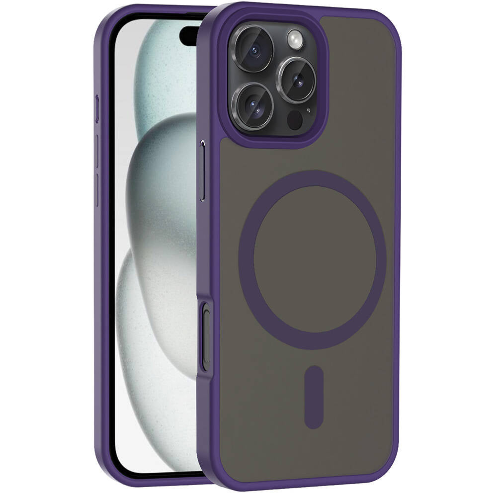Apple iPhone 16 Pro Uyumlu Kılıf M-safe Şarj Özellikli Mat Arka Yüzey Zore Sio Kapak