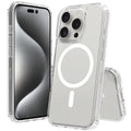 Apple iPhone 16 Pro Uyumlu Kılıf M-safe Şarj Özellikli Şeffaf Sert PC Zore Embos Kapak