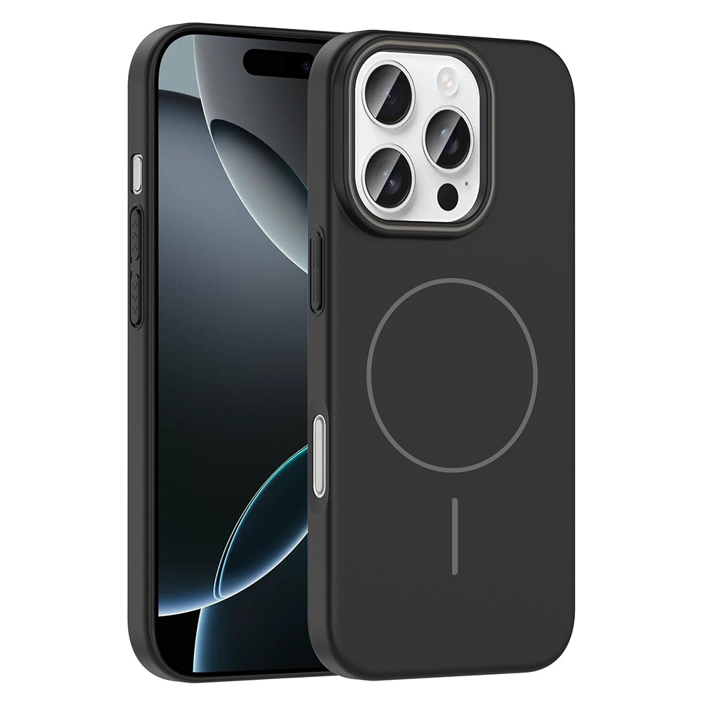 Apple iPhone 16 Pro Uyumlu Kılıf M-safe Şarj Özellikli Zore Ruby Sert Kapak