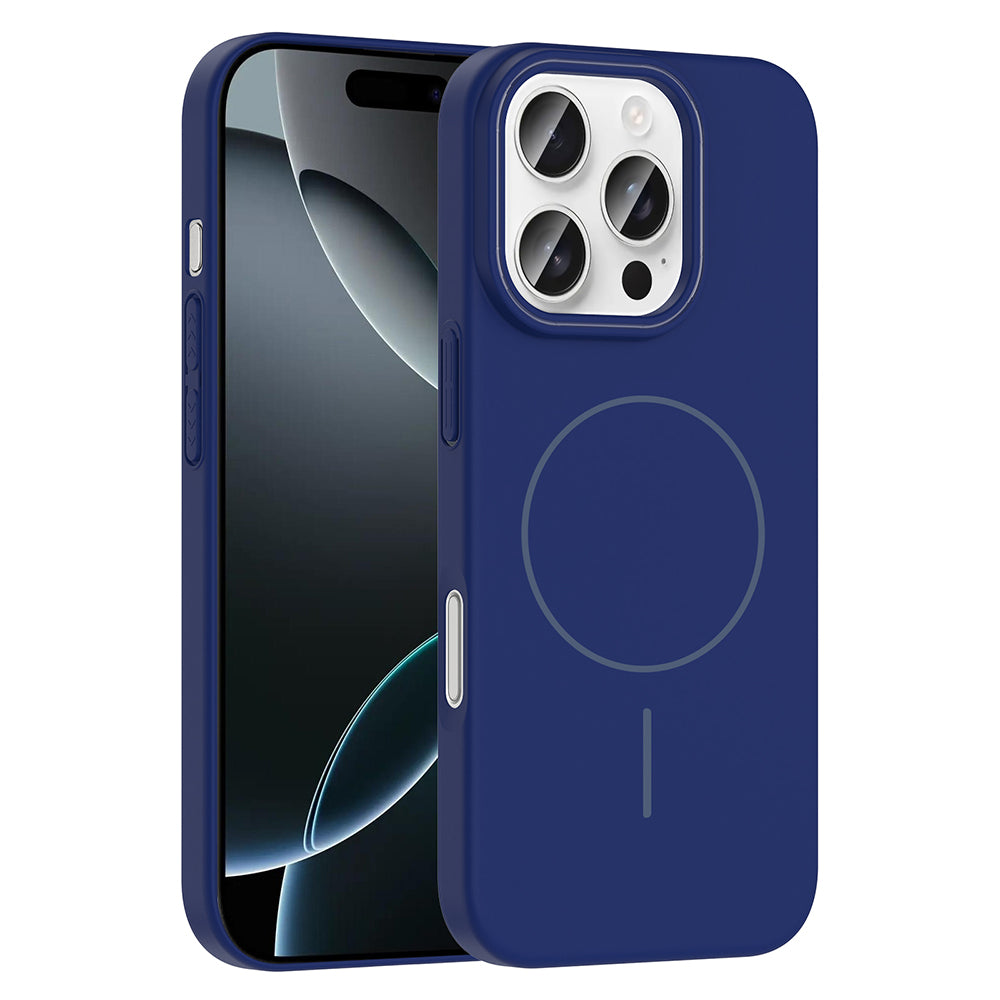Apple iPhone 16 Pro Uyumlu Kılıf M-safe Şarj Özellikli Zore Ruby Sert Kapak
