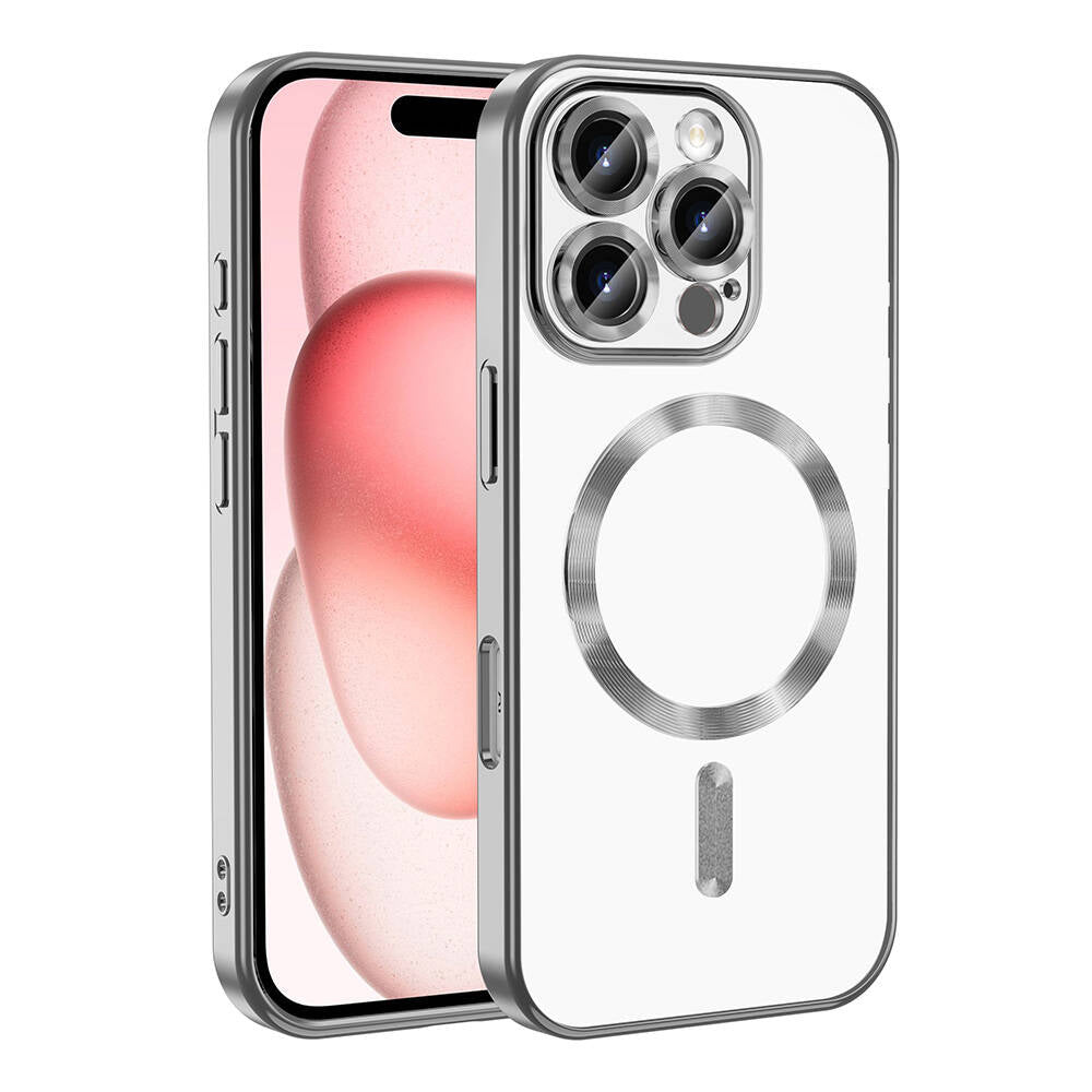 Apple iPhone 16 Pro Max Uyumlu Kılıf Kamera Korumalı M-safe Wireless Şarj Özellikli Zore Demre Kapak