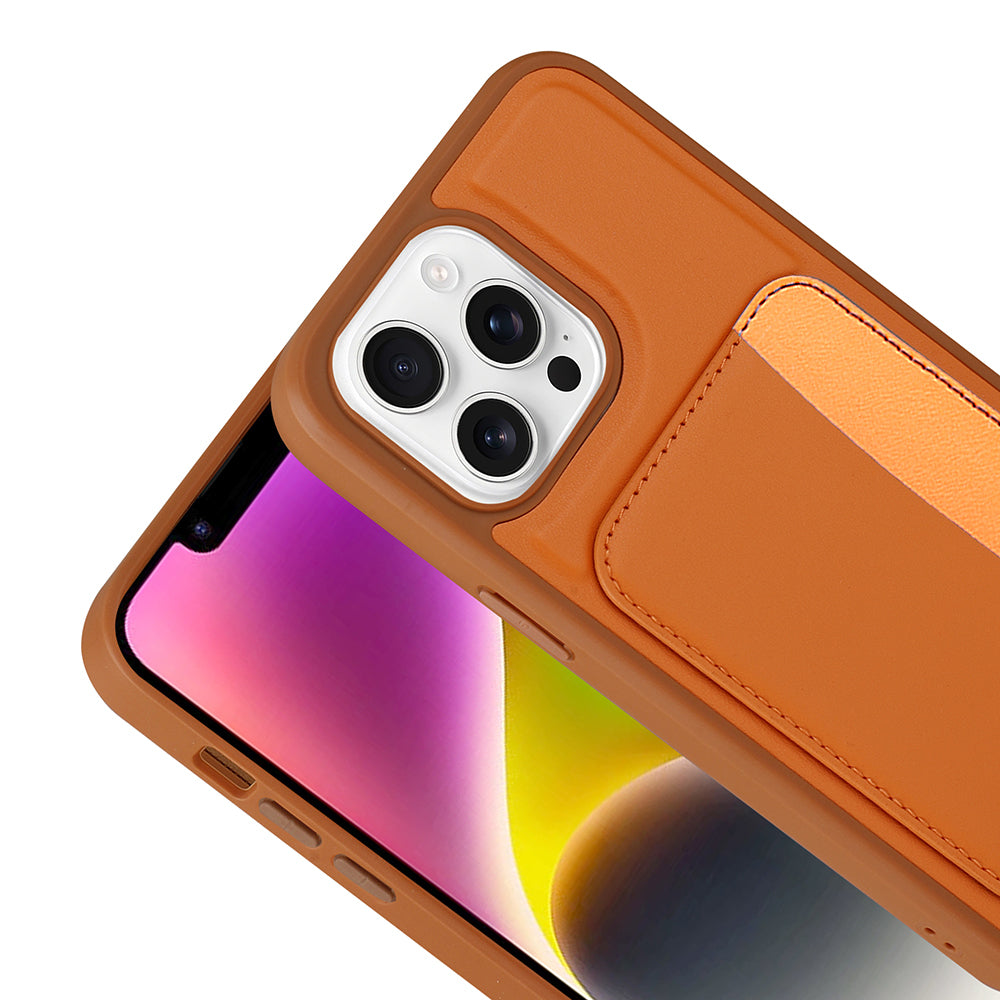 Apple iPhone 16 Pro Max Uyumlu Kılıf Kartlıklı Zore X-Kart Silikon Kapak