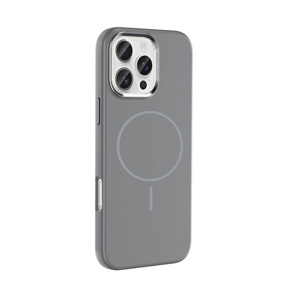 Apple iPhone 16 Pro Max Uyumlu Kılıf M-Safe Şarj Özellikli Metal Kamera Çerçeveli Zore Edi Silikon Kapak
