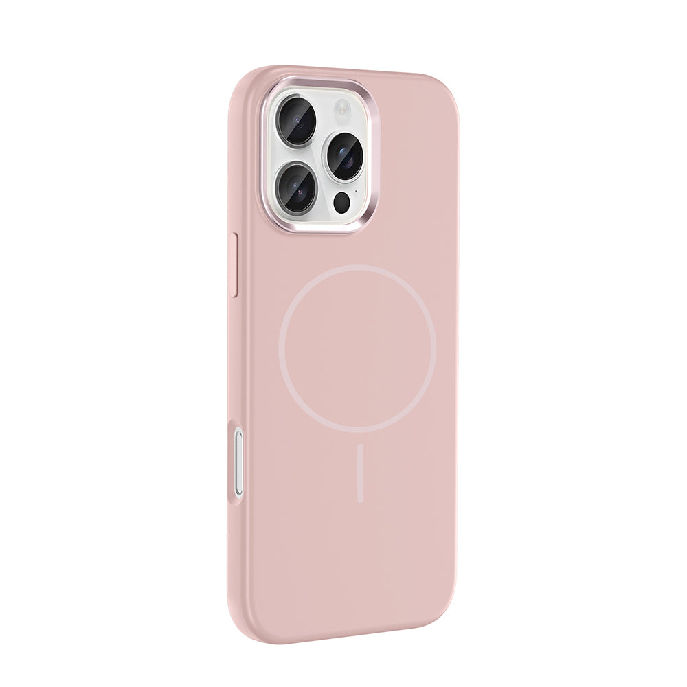 Apple iPhone 16 Pro Max Uyumlu Kılıf M-Safe Şarj Özellikli Metal Kamera Çerçeveli Zore Edi Silikon Kapak