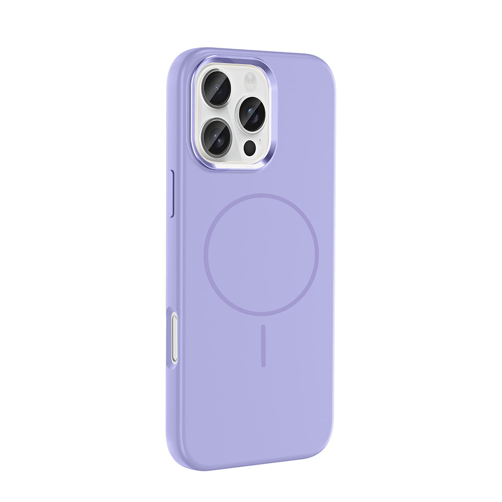 Apple iPhone 16 Pro Max Uyumlu Kılıf M-Safe Şarj Özellikli Metal Kamera Çerçeveli Zore Edi Silikon Kapak