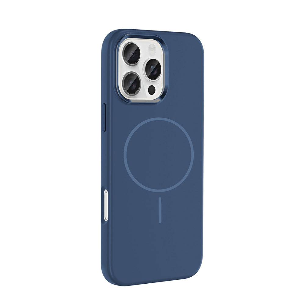 Apple iPhone 16 Pro Max Uyumlu Kılıf M-Safe Şarj Özellikli Metal Kamera Çerçeveli Zore Edi Silikon Kapak