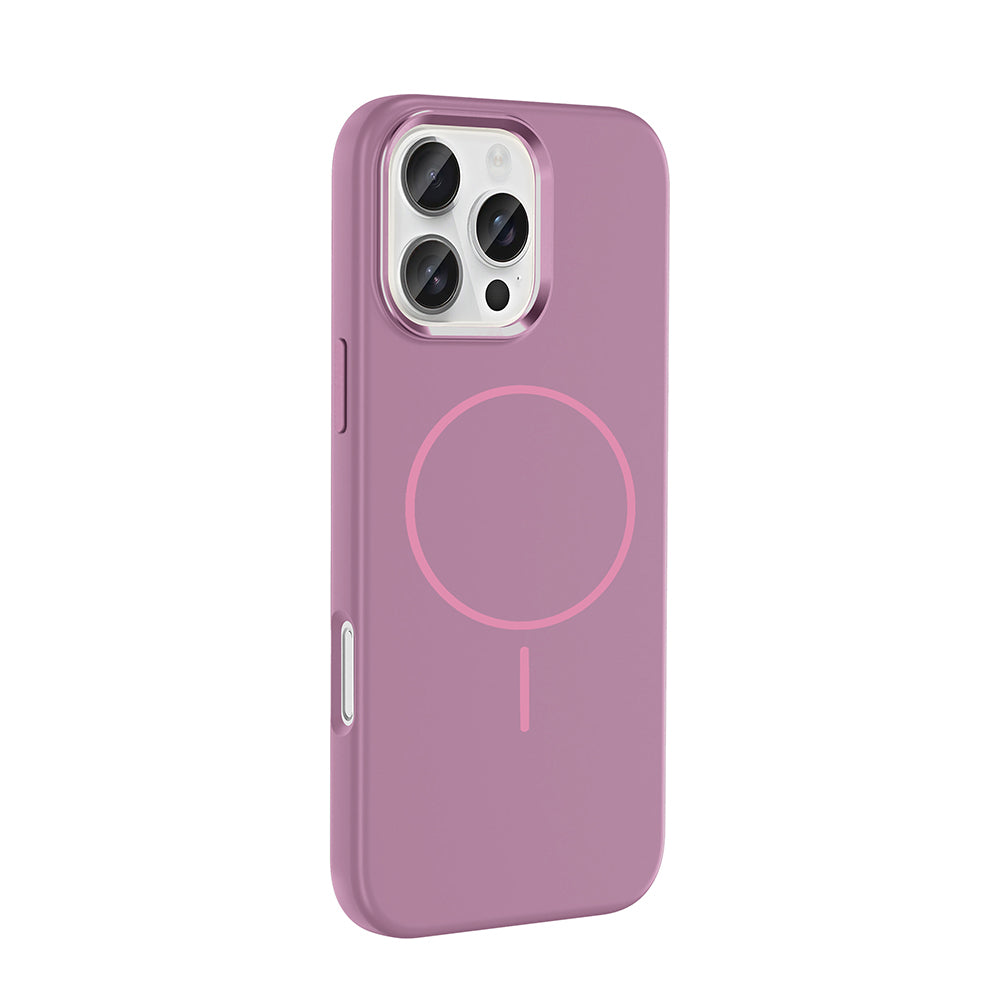 Apple iPhone 16 Pro Max Uyumlu Kılıf M-Safe Şarj Özellikli Metal Kamera Çerçeveli Zore Edi Silikon Kapak