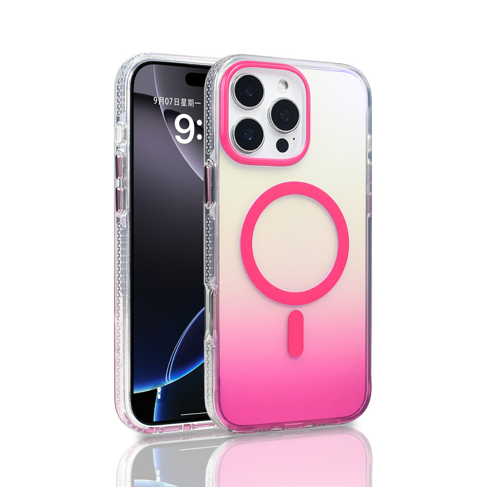 Apple iPhone 16 Pro Max Uyumlu Kılıf M-safe Şarj Özellikli Transparan Renk Geçişli Zore Toros Kapak