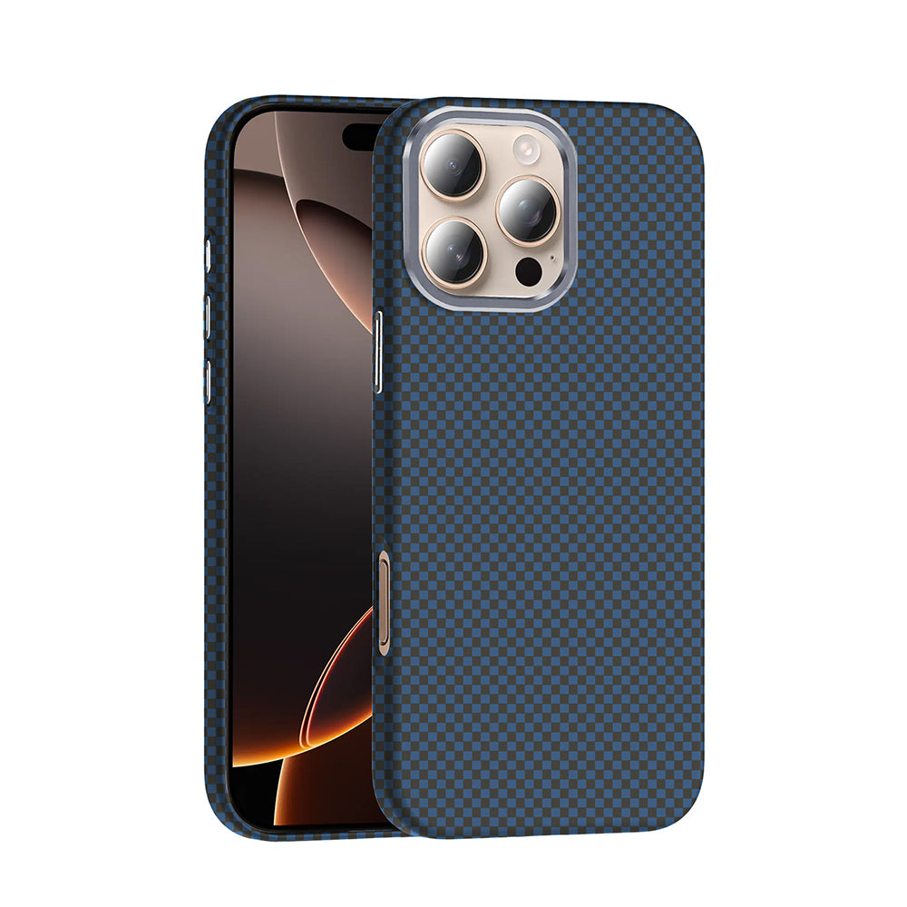 Apple iPhone 16 Pro Max Uyumlu Kılıf M-safe Şarj Özellikli Karbon Fiber Görünümlü Zore Gros Kapak