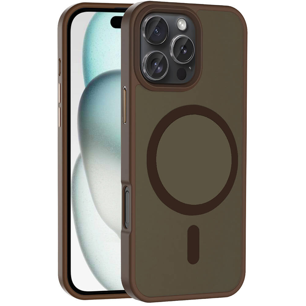 Apple iPhone 16 Pro Max Uyumlu Kılıf M-safe Şarj Özellikli Mat Arka Yüzey Zore Sio Kapak