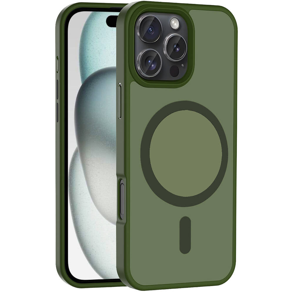 Apple iPhone 16 Pro Max Uyumlu Kılıf M-safe Şarj Özellikli Mat Arka Yüzey Zore Sio Kapak