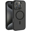 Apple iPhone 16 Pro Max Uyumlu Kılıf M-safe Şarj Özellikli Parlak Kamera Çerçeveli Zore Kost Kapak
