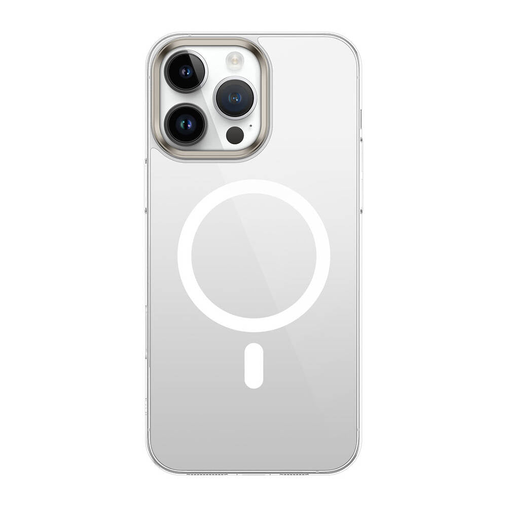 Apple iPhone 16 Pro Max Uyumlu Kılıf M-safe Şarj Özellikli Şeffaf Cam Arka Yüzey Zore G-Glass Kapak