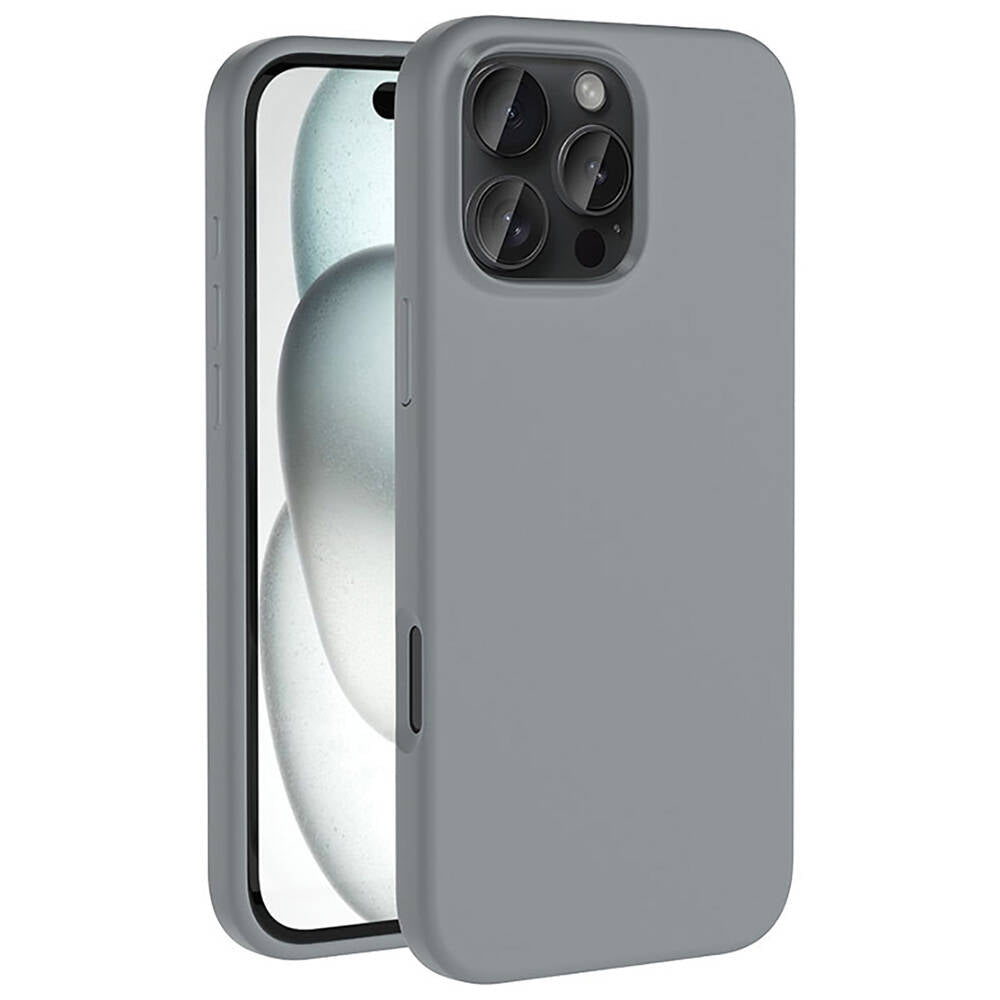 Apple iPhone 16 Pro Max Uyumlu Kılıf M-safe Şarj Özellikli Sıvı Teknolojili Silinebilir Sert Zore Kivi Kapak