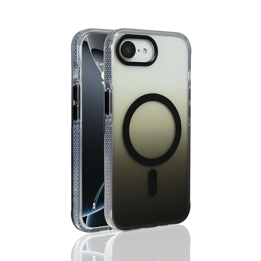 Apple iPhone 16E Uyumlu Kılıf M-safe Şarj Özellikli Transparan Renk Geçişli Zore Toros Kapak